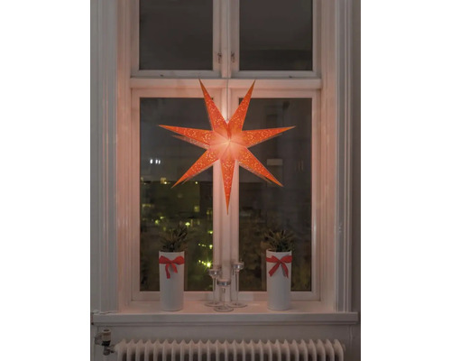 Fensterlichterbild Konstsmide Stern 78 cm rot