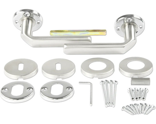 Türbeschlag-Set mit Türgriffen und Befestigungsmaterial