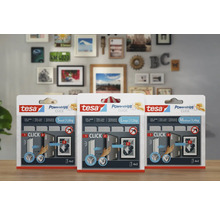 Tesa Powerstrips Click in den Größen Small, Medium und Large zur Befestigung von Gegenständen