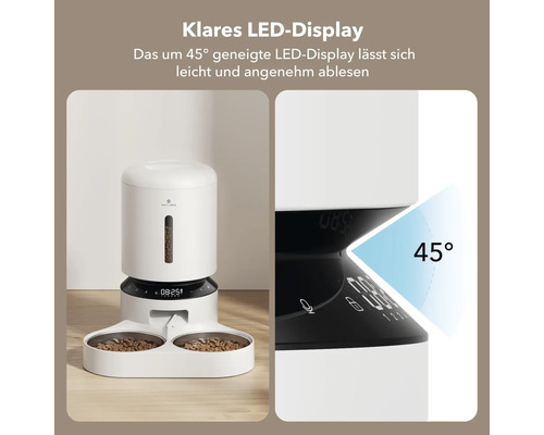Automatischer Futterautomat mit LED Anzeige für Haustiere