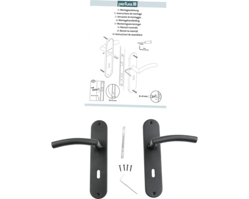 Türdrückergarnitur mit Montageanleitung
