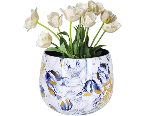 Dekorativer Blumentopf mit Tulpenmotiv für Innenräume