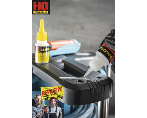 Anwendung von HG Power Glue auf einem Werkstück.