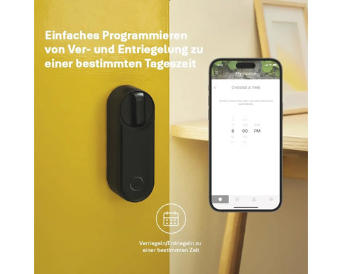Intelligentes Türschloss mit Smartphone-App zur Zeitsteuerung