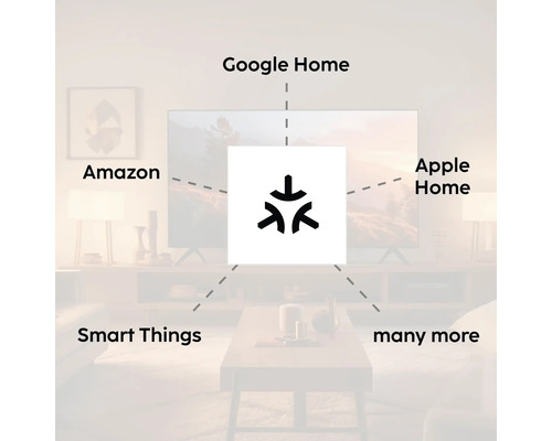 Kompatibilität mit Google Home, Amazon, Apple Home und Smart Things