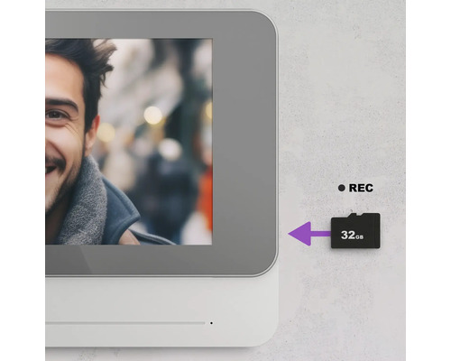 Türsprechanlage mit 32 GB Speicherkarte und Aufnahmefunktion
