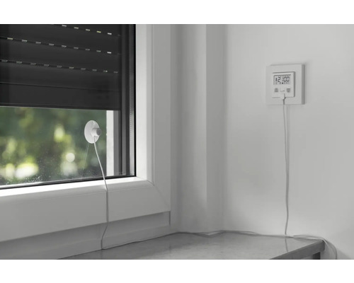 Fenster mit Rollladen, Sensor und Steuerung