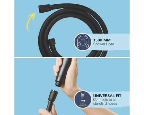 1500 Millimeter Duschschlauch mit Universalanschluss