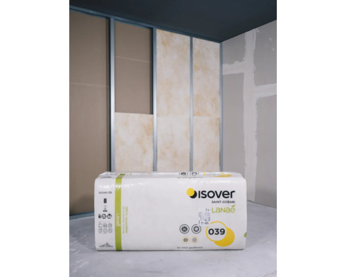 ISOVER Trennwandplatte Akustic TP 1 Lanaé WLG040 für leichte Trennwände 1250 mm x 625 mm x 80 mm Pack = 5,467 m² ISOVER Trennwandplatte Akustic TP 1 Lanaé WLG040 für leichte Trennwände 1250 mm x 625 mm x 80 mm Pack = 5,467 m²