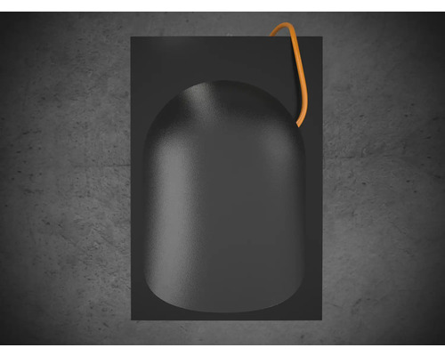 Schwarze LED-Wandleuchte mit Aufhängung