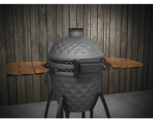 Keramikgrill mit Seitentischen für den Außenbereich