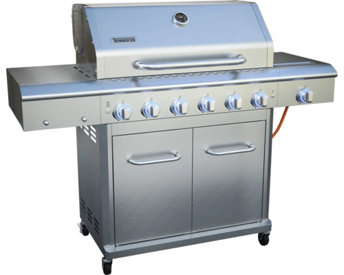 Teneker Grillwagen mit sechs Brennern und Unterschrank