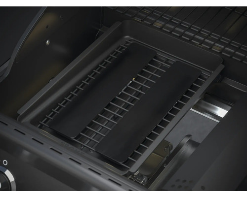 Innenansicht eines Gasgrills mit Grillrost und Flavor Bars