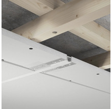 Deckeninstallation mit Holzrahmen und Gipskartonplatten