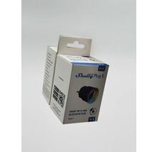 Verpackung eines Shelly Plus Plug S Smart Wi-Fi und Bluetooth Steckers Typ F