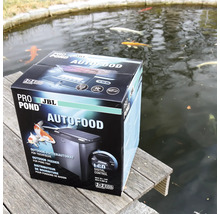 Verpackung eines JBL Pro Pond AutoFood Futterautomaten für Gartenteiche