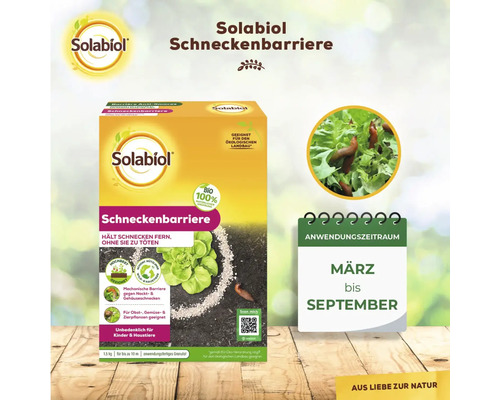 Solabiol Schneckenbarriere Packung zur Schneckenabwehr im Garten und auf dem Feld