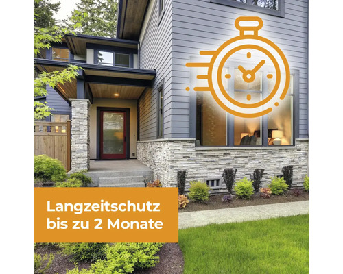 Hausfassade mit Langzeitschutz bis zu zwei Monate