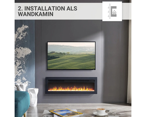 Installation als Wandkamin