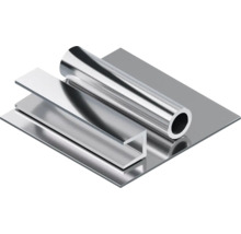 Verschiedene Metallprofile: Blech, Rohr und Winkelprofil