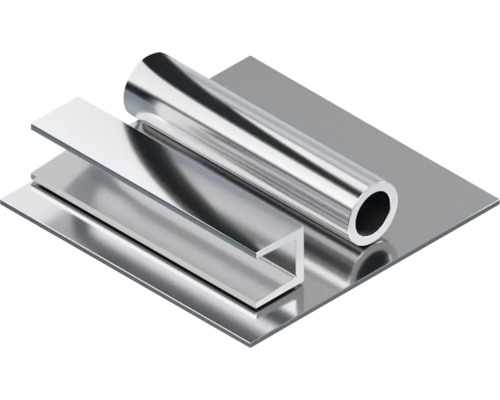 Verschiedene Metallprofile: Blech, Rohr und Winkelprofil
