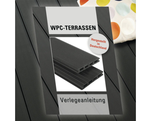 WPC Terrassendielen mit Verlegeanleitung und Hergestellt in Deutschland Siegel