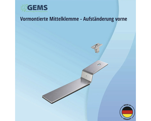 Vormontierte Mittelklemme für Solarpanel-Montagesysteme