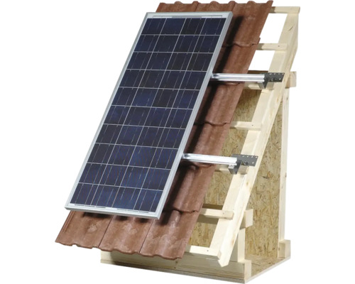 Solarpanel auf einem Dach montiert