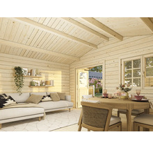 Gartenhaus Palmako Helena 15,1 m² inkl. Fußboden 514 x 524 cm dunkelgrau-anthrazit