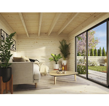 Gartenhaus Palmako Ines 13,7 m2 Slide Plus inkl. Fußboden 524 x 379 cm dunkelgrau-anthrazit
