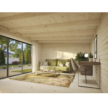 Gartenhaus Palmako Lea 19,4 m² Slide inkl. Fußboden 578 x 451 cm dunkelgrau-anthrazit