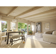Gartenhaus Palmako Lisa 19,4 m² inkl. Fußboden 578 x 447 cm hellgrau-anthrazit