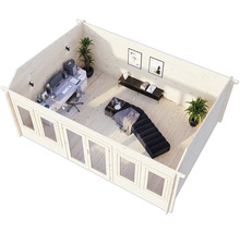 Gartenhaus Palmako Claudia Pent 19,4 m² inkl. Fußboden 578 x 425 cm tauchgrundiert braun