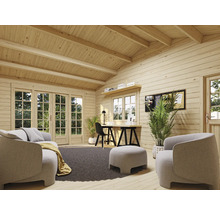 Gartenhaus Palmako Irene 19,0+33,2 m² 1006 x 619 cm tauchgrundiert braun