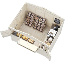 Marktstand Palmako Marian 6,2 m² inkl. Fußboden 328 x 284 cm weiß