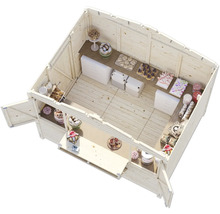Marktstand Palmako Marian 6,2 m² inkl. Fußboden 328 x 284 cm weiß