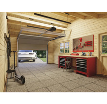 Einzelgarage Palmako Roger 19,0+33,2 m² mit Sektionaltor 1006 x 619 cm dunkelgrau-weiß