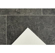 PVC-Boden Massiv Fliesenoptik anthrazit FB597 Fliesen 25x33 cm 400 cm breit (Meterware)