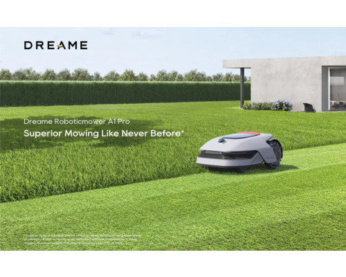 Dreame Robotermäher A1 Pro auf Rasenfläche
