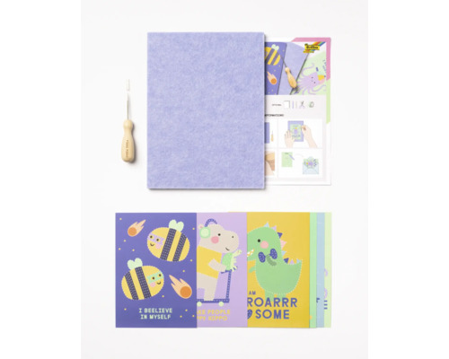 Bastelset mit Filz, Werkzeug und Motivkarten