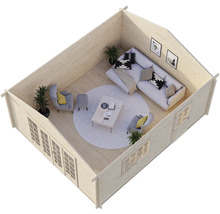 Gartenhaus Palmako Irene 23,9 m² inkl. Fußboden 514 x 598 cm dunkelgrau-weiß