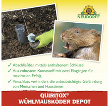 Neudorff Quiritox Wühlmausköder Depot zur Bekämpfung von Wühlmäusen
