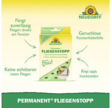 Neudorff Permanent Fliegenstopp Fensterklebefalle, fängt Fliegen direkt am Fenster, geruchlos und ohne Insektizide