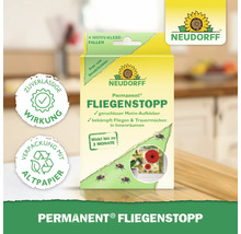 Neudorff Permanent Fliegenstopp Packung mit 4 Motiv-Klebefallen