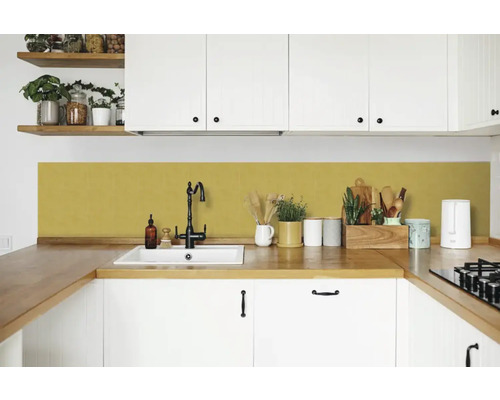 Selbstklebende Wandfliesen Wall Tiles Uni gold 15,25 x 15,25 cm 6 St.
