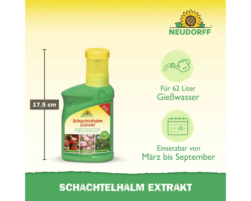 Neudorff Schachtelhalm Extrakt Flasche, 17,5 cm hoch, geeignet für 62 Liter Gießwasser, einsetzbar von März bis September