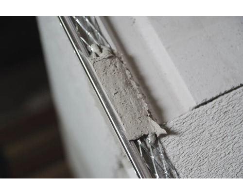 Detailaufnahme einer Ecke mit Putzprofil