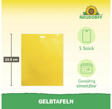 Neudorff Gelbtafeln, 5 Stück, 23,5 cm hoch