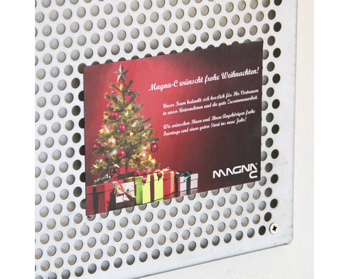Magna C Christmas card with Christmas tree and gifts