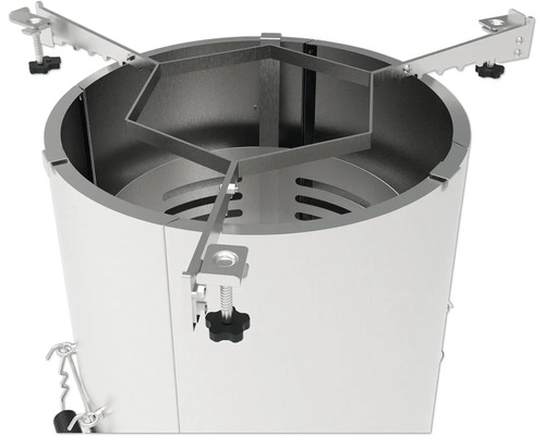 Edelstahl Räuchertonne mit Halterungssystem